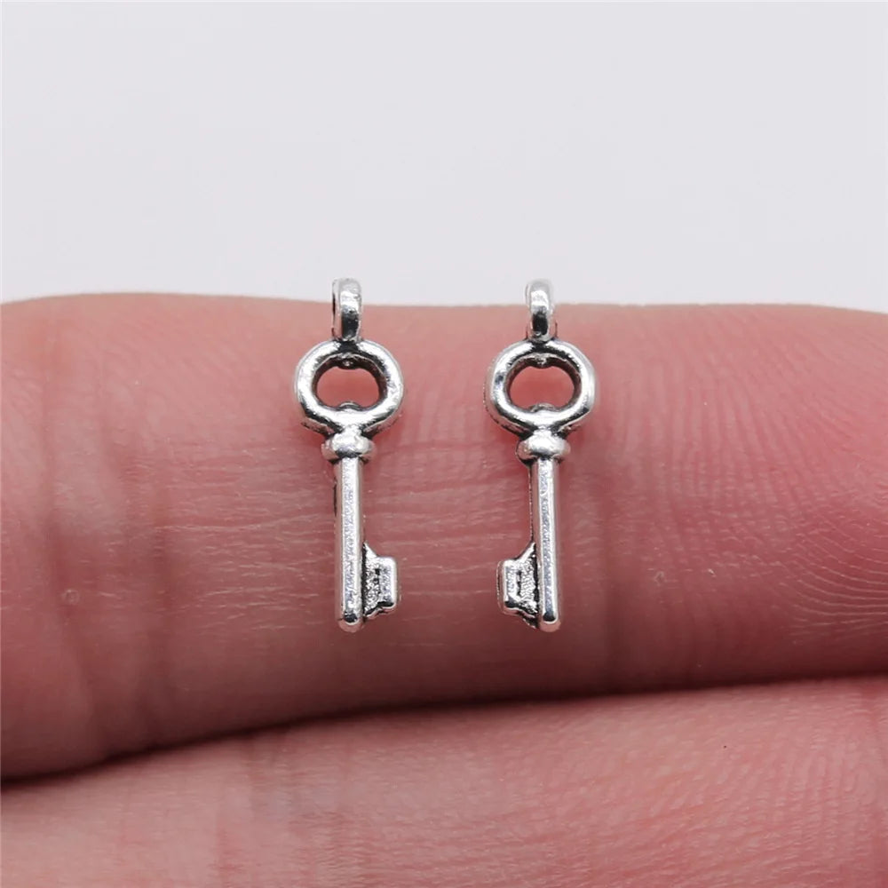 40pcs Irelia Vintage Zinc Alloy Key Charms - Cute Small Metal Pendants for DIY Jewelry Making and Crafts