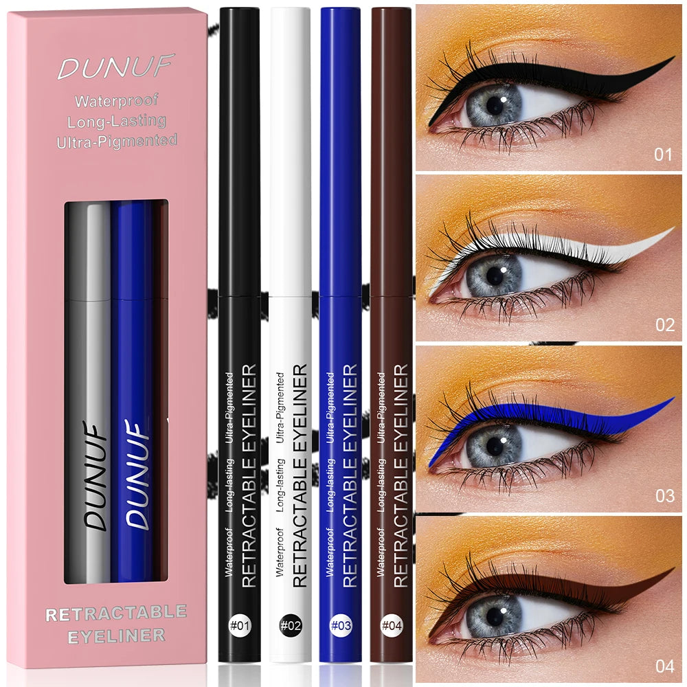 4-Piece Waterproof Eyeliner Pencil Set | Smudge-Proof & Long-Lasting