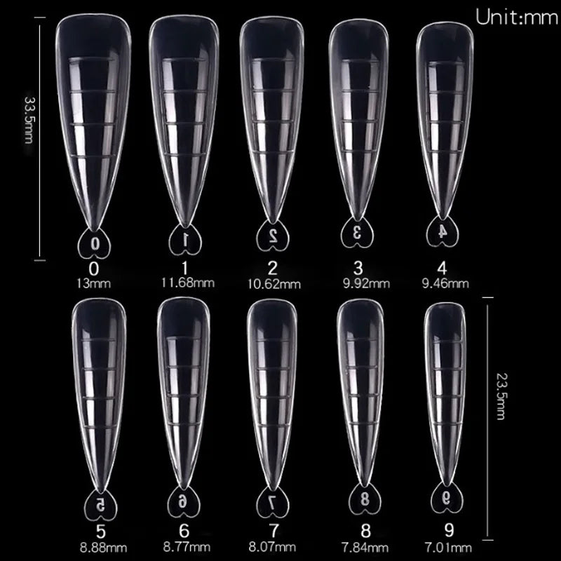 100-Piece Complete Acrylic Nail Tips Set - Full Coverage False Nails with UV Gel Tools for Professional Manicures
