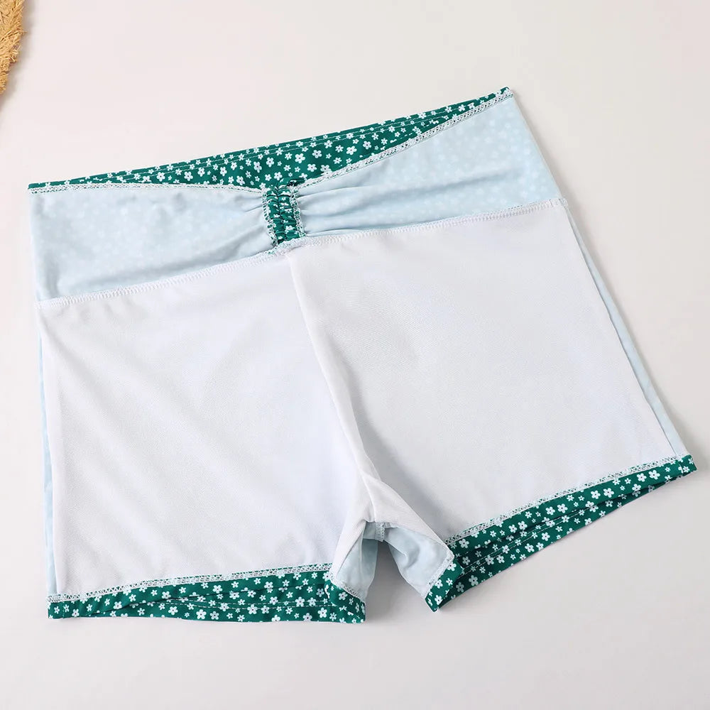 High Waist Bikini Swimsuit Women 2023 Push Up Bikini Floral Print Two-Piece Swimwear Set