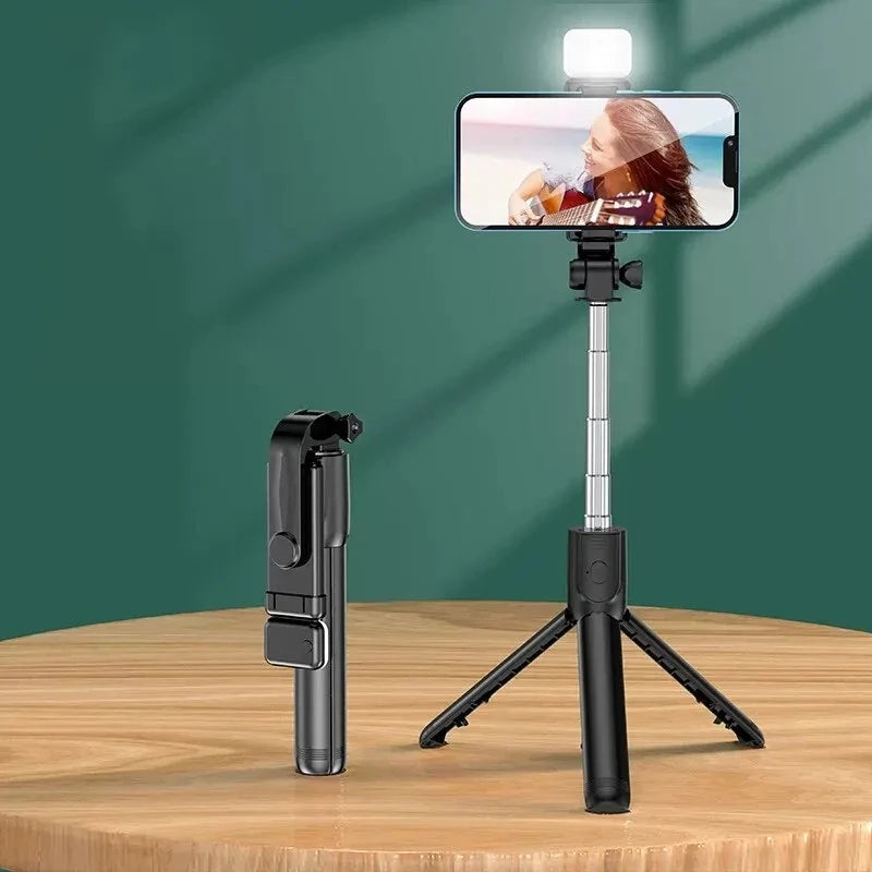 FGCLSY Bluetooth Selfie Stick with Fill Light & Remote - Extendable Tripod for iPhone, Samsung, Xiaomi | Wireless Phone Holder