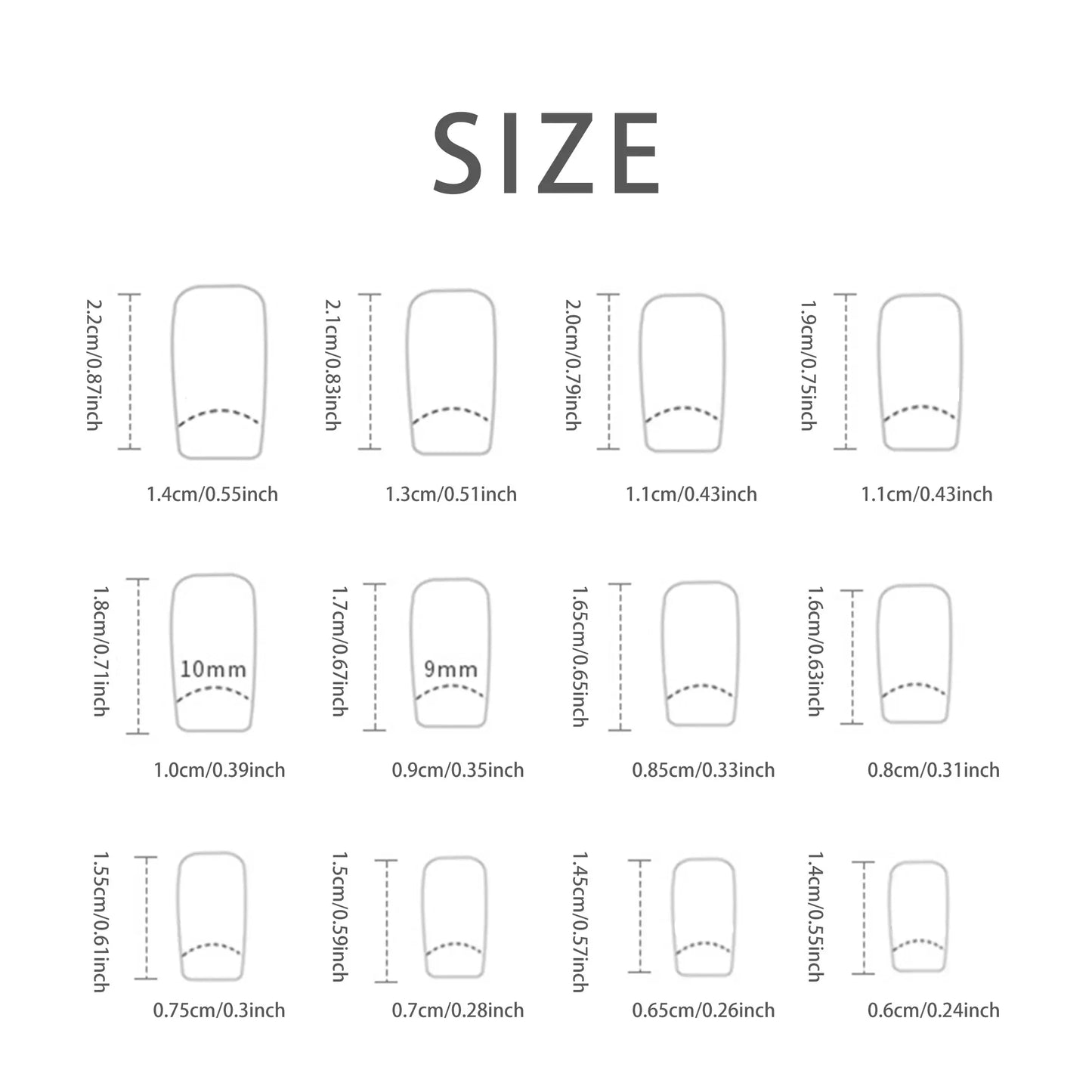Complete 24-Piece Short French Pop Heart Nails Kit - Everything You Need!