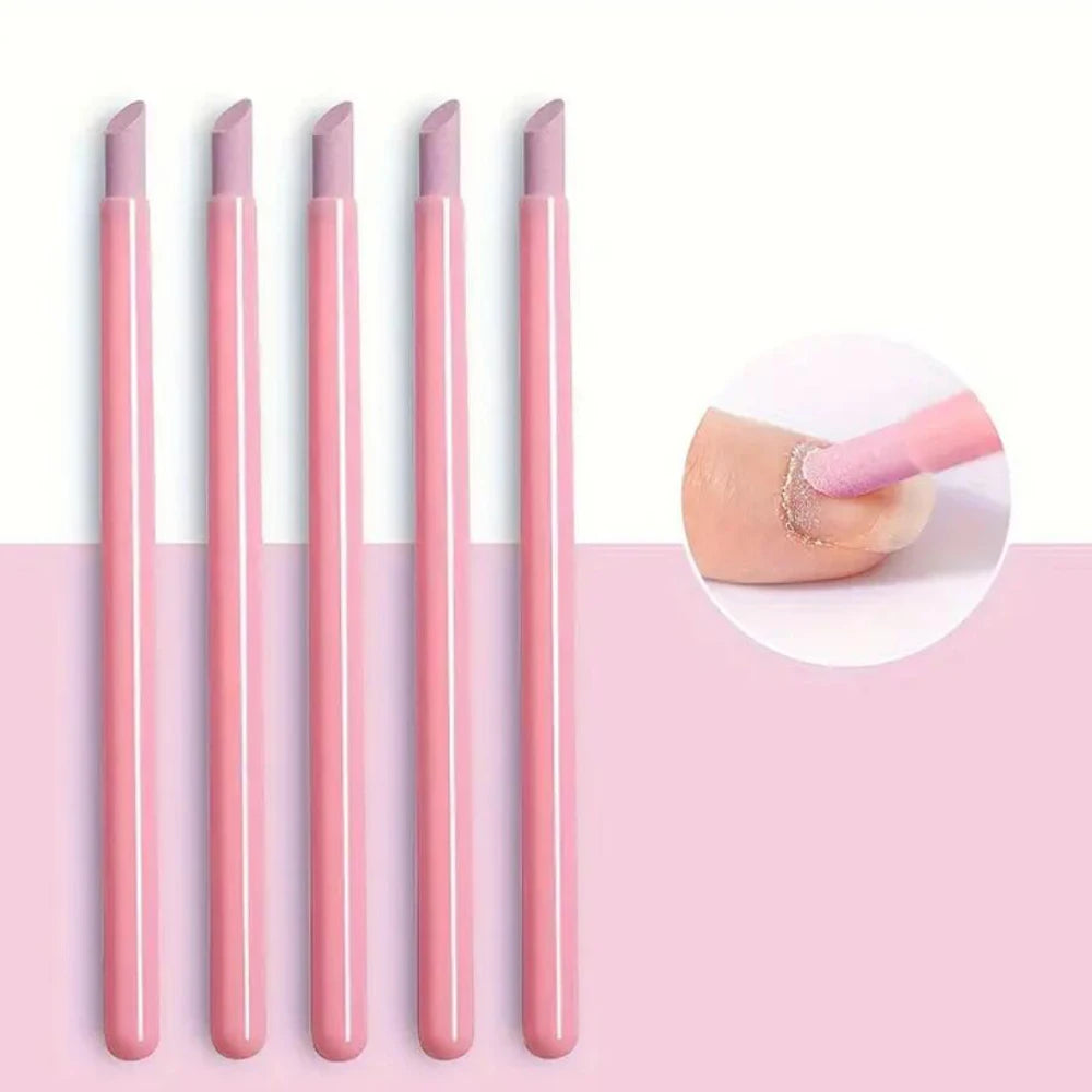 5Pcs Pink French Nail Art Liner Painting Brush Set - Ultra-thin 7/10/12/15/20m Elongated Lines Drawing Pen DIY Manicure