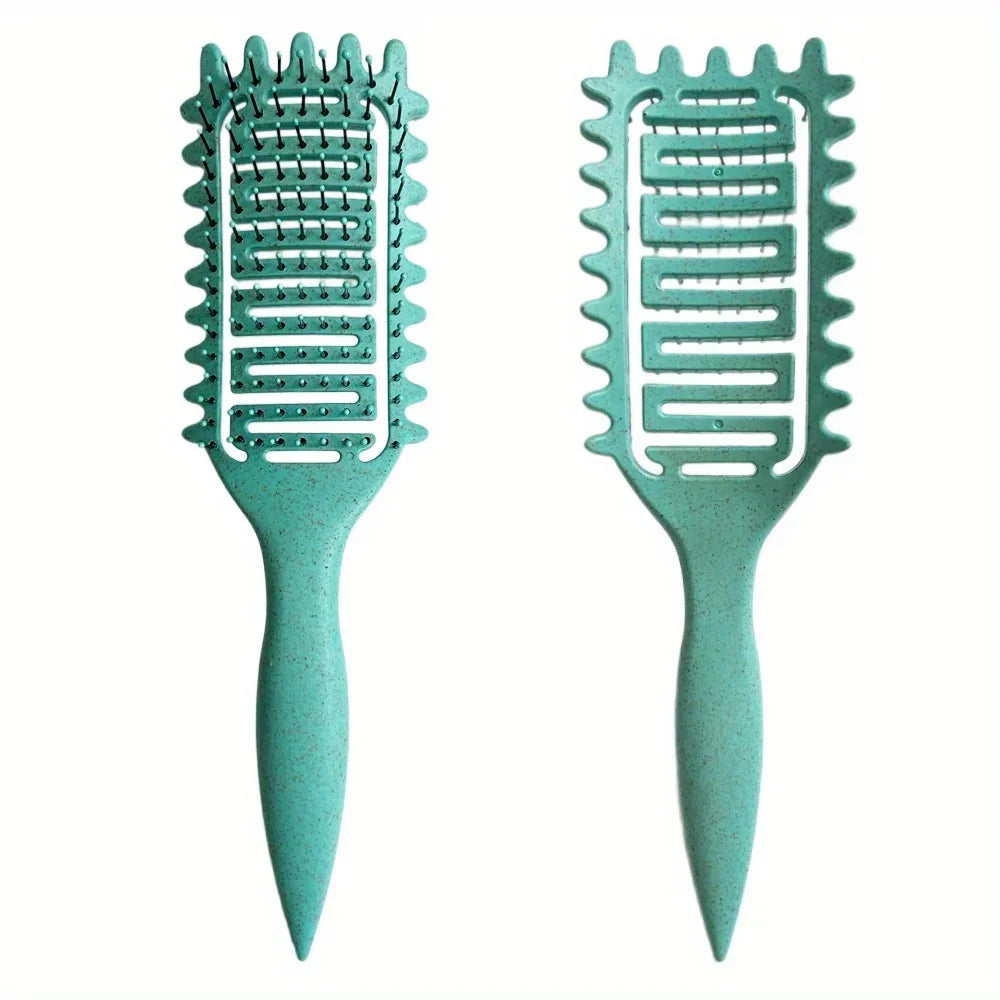 3-in-1 Curl Define Styling Brush - Hollow Out Detangling Hair Brush for Shaping & Defining Curls