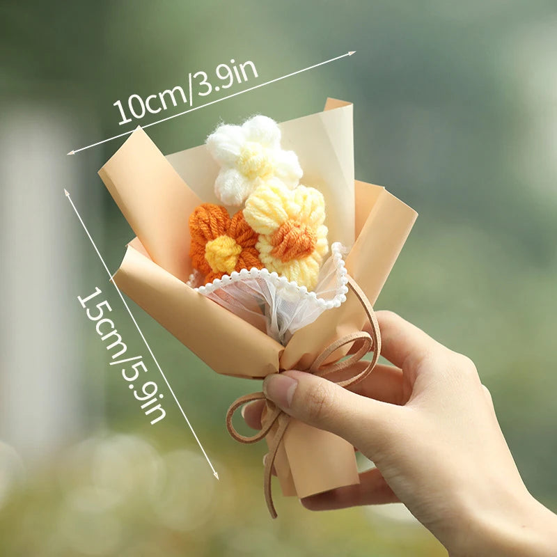 Handcrafted Mini Crochet Flower Bouquet | Perfect Gift for All Occasions