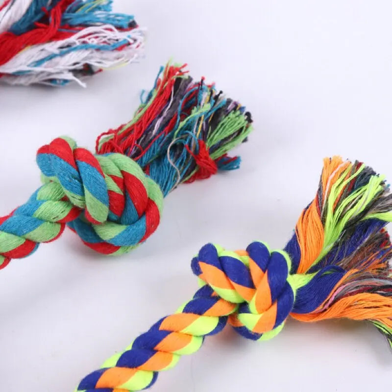 Dog Cotton Rope Chew Toy - Random Color