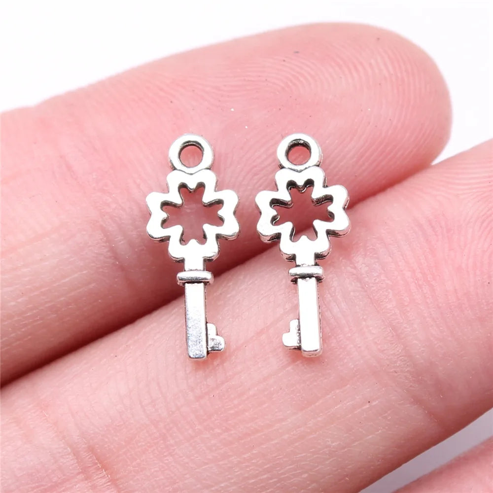 40pcs Irelia Vintage Zinc Alloy Key Charms - Cute Small Metal Pendants for DIY Jewelry Making and Crafts