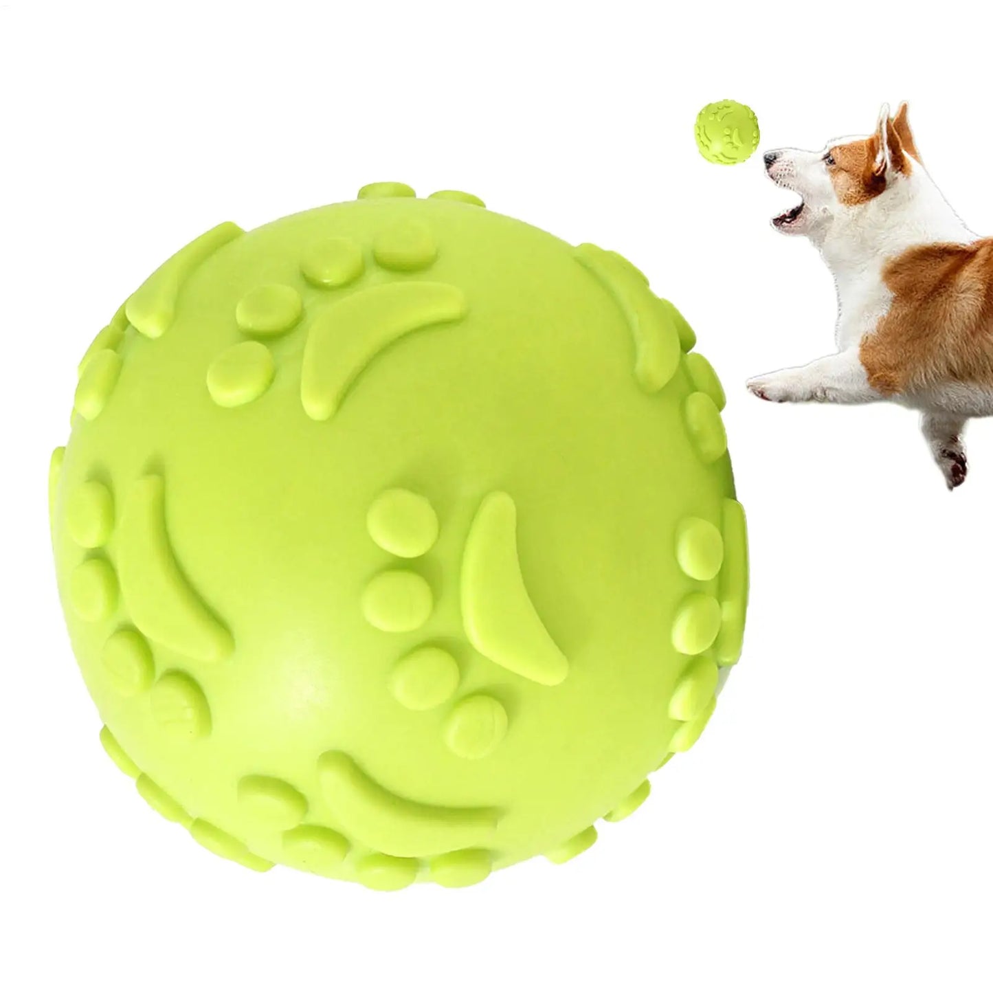 Indestructible Squeaky Dog Ball Toy - Latex Material