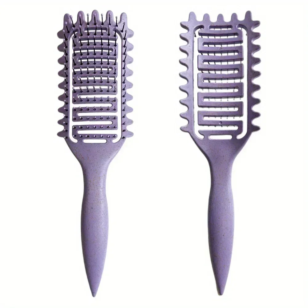 3-in-1 Curl Define Styling Brush - Hollow Out Detangling Hair Brush for Shaping & Defining Curls