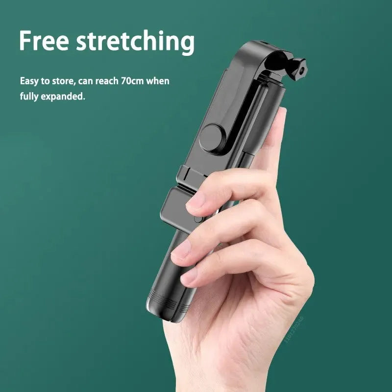 FGCLSY Bluetooth Selfie Stick with Fill Light & Remote - Extendable Tripod for iPhone, Samsung, Xiaomi | Wireless Phone Holder