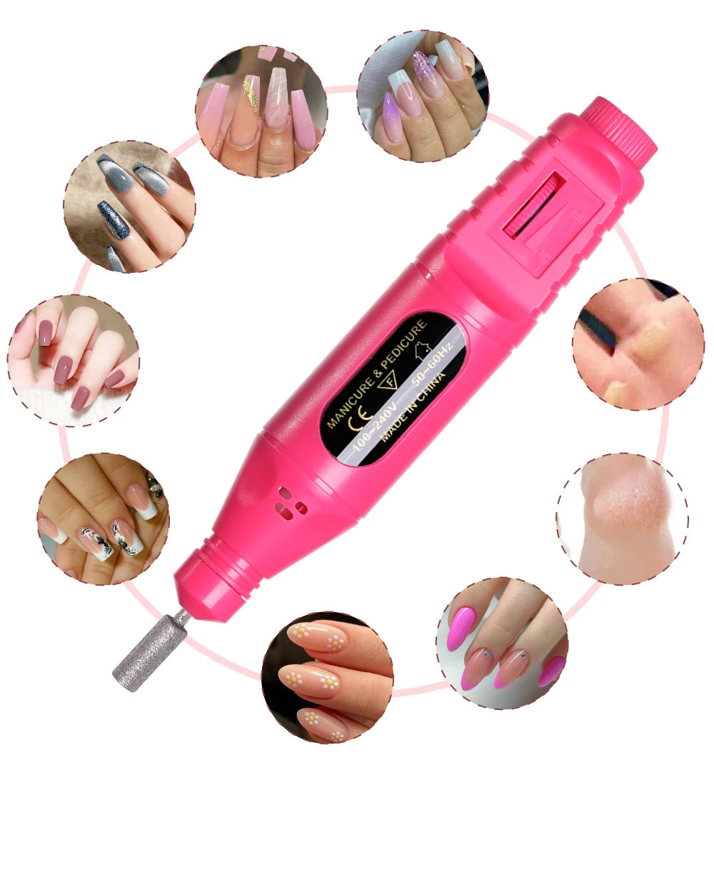 6-in-1 Electric Nail Drill Kit - Professional Manicure Machine with Portable File Tools