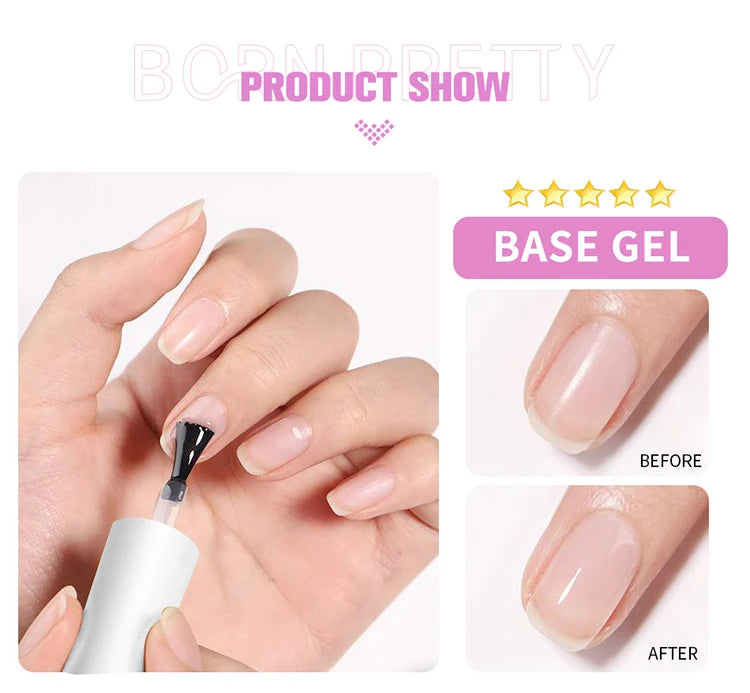 BORN PRETTY 6 in 1 Nail Glue Gel - Extra Strong Adhesive for Press On Nails & Extensions