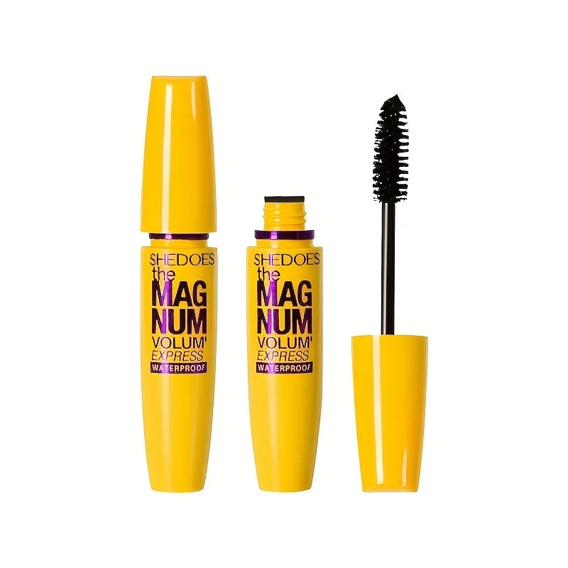 4D Black Mascara - Thickening, Lengthening & Curling Liquid Fiber Mascara for Dramatic Lashes