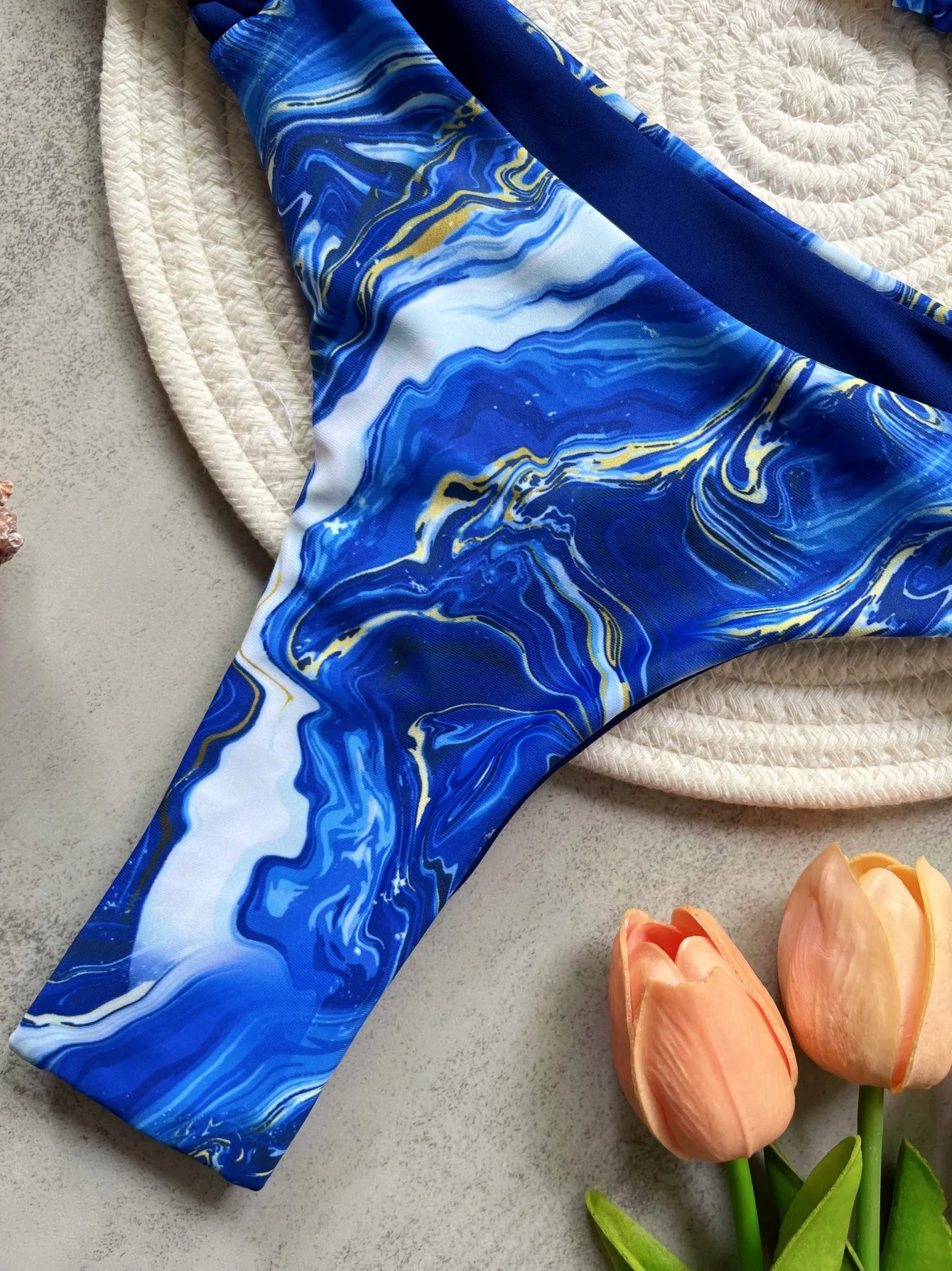Print Halter Mini High Cut Bikini Women Two-Piece Swimwear Set