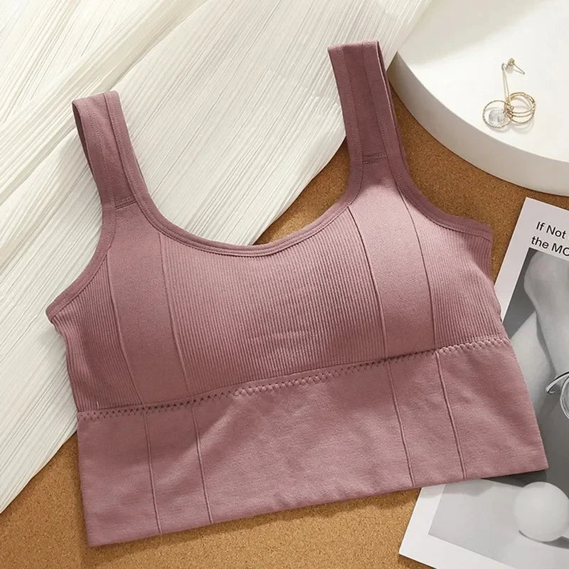 Women's Breathable Sports Bra - Seamless Yoga Fitness Top with Push Up Support
