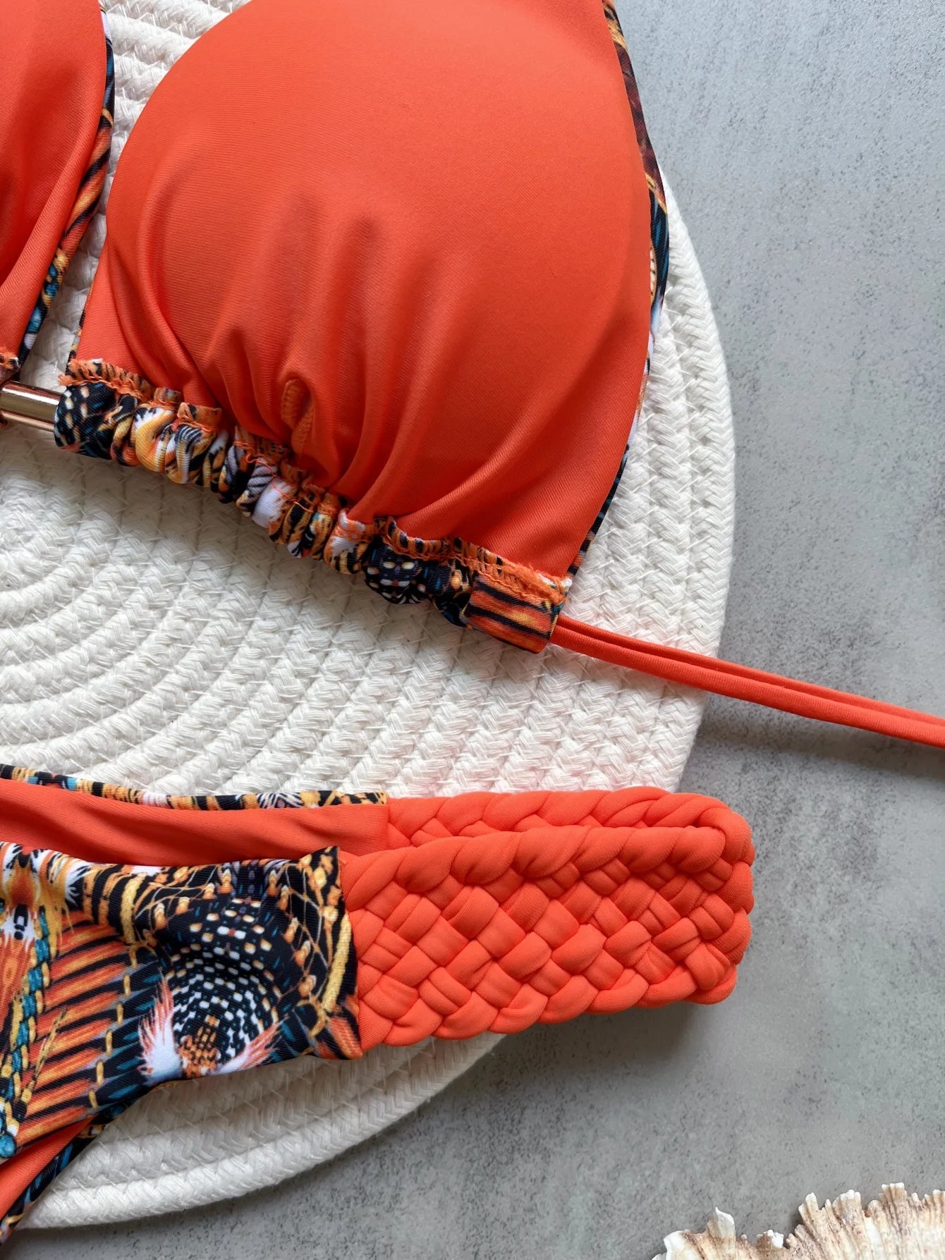 Print Halter Mini High Cut Bikini Women Two-Piece Swimwear Set
