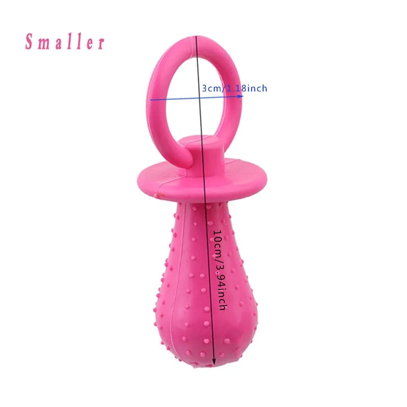 Rubber Pacifier Dog Chew Toy