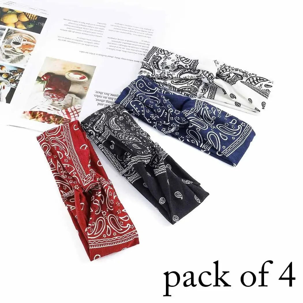 Wide Stretchy Headband For Women - Knotted Yoga Sports Sweatband